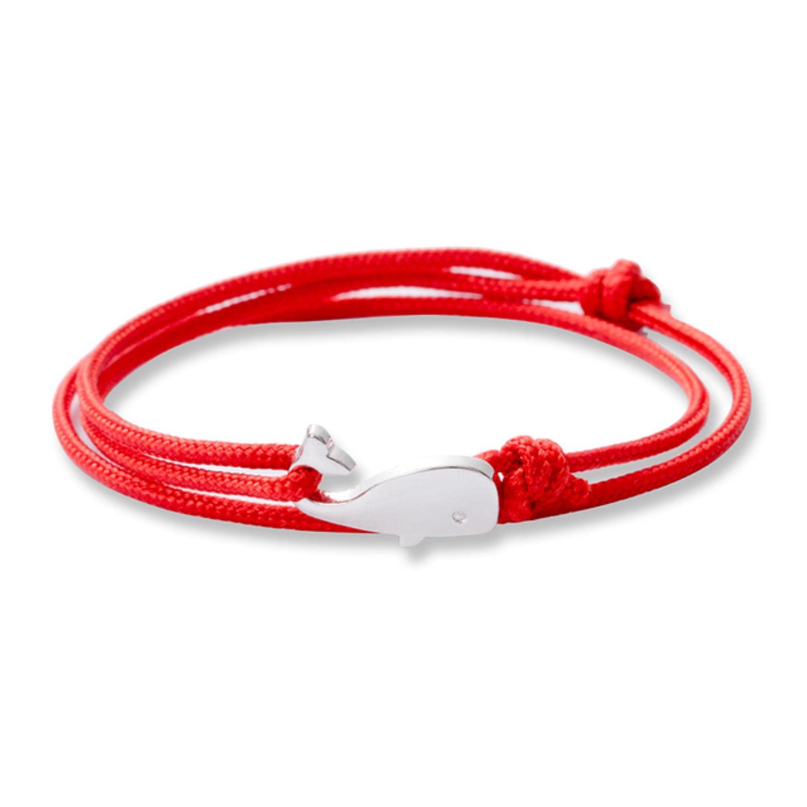 HANYUU 2PCS Hand Braided Sea Turtle Silver Color whale Tail Viking Bracelet Charms Colorful Rope For Men Women Beach Wristband-A13,21cm