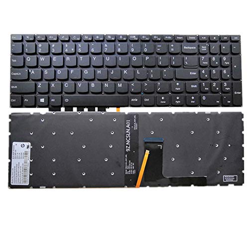 Clavier portable Lenovo IdeaPad 310S-15IKB avec rétroéclairage US noir pour réparation PC portable