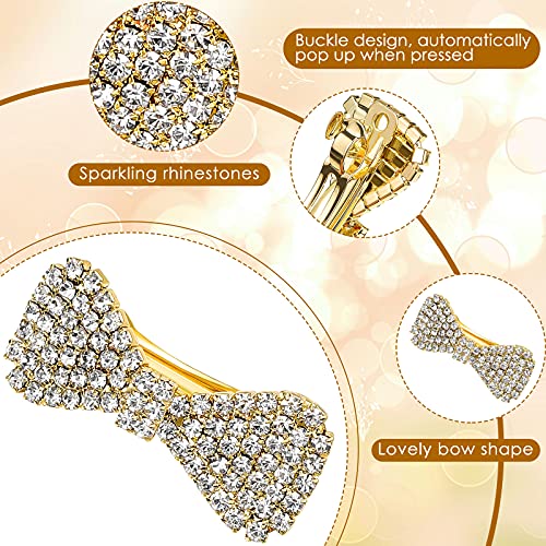 6 Pieces Rhinestone Crystal Hair Clips For Women Clear Hair Bows Barrettes Mini Rhinestone Alligator Hair Clips Wedding Hair Jewelry Bridal Hair Accessories For Women Girls Birthday Christmas Present #TOP2