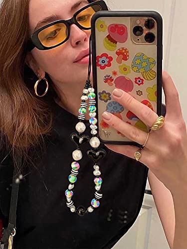 Aoerun Beaded Phone Charm Y2K Phone Strap Charm Handmade Cell Phone Lanyard Wrist Strap Kawaii Acrylic Beads Cell Phone Chain #TOP2