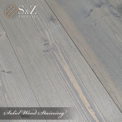 S&Z tophand® 24 in. x 84 Elephant Gray Barn Door with 5FT Sliding Hardware Kit, 20 - 42in Stainless Steel Frame Style Door/Sliding Door/Simple Assembly is Required