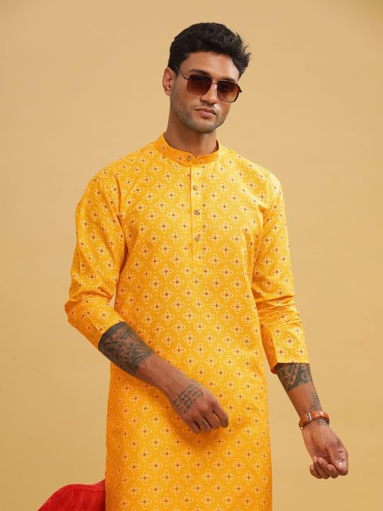 Image of BE ACTIVE Cotton Kurta for Men | Traditional and Classy Design | Indian Kurta | Full Sleeve Kurta