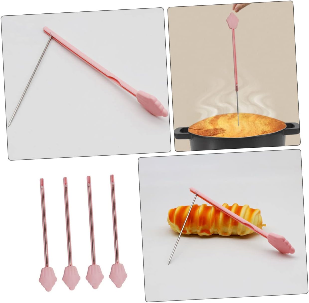 Pink Stainless Steel 4pcs for Baking Kitchen Use