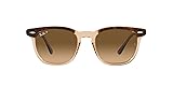 Ray-Ban Unisex Rb2298 Hawkeye Square Sunglasses Havana on Transparent Brown/Brown Gradient Polarized...