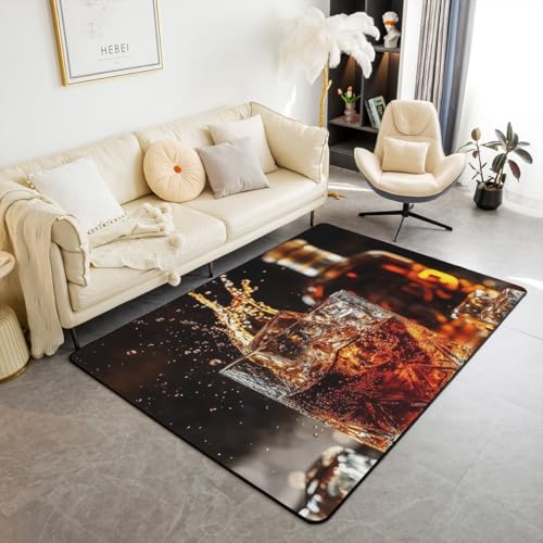 Tapete decorativo Manfei de 3'x5' con patrón geométrico miniatura 1