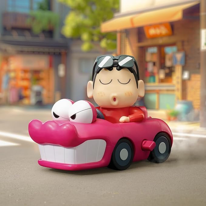 Image of acrown Cute Animal Toys for Kids Sensory Worm Animal Wind up Colorful Toy Insect Figurines for Boys and Girls Multicolor (Crocodile Shinchan car)