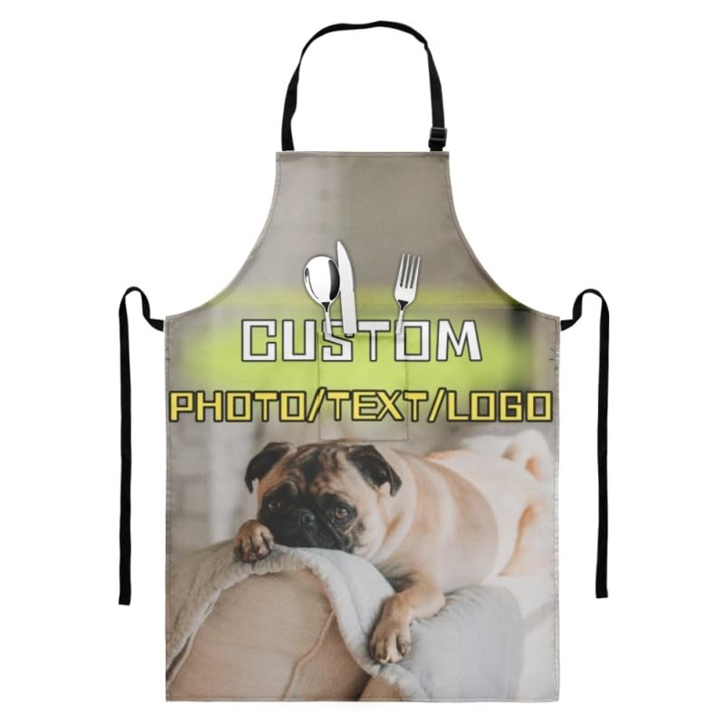 Tablier personnalisé logo tablier de cuisine avec poches adulte mixte