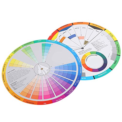 Color Guide Wheel Farbrad, Kreativer Farbmischer für Malerei und Airbrush, Farbmischscheibe Design, Farbmischtabelle, Farbräder für Künstler