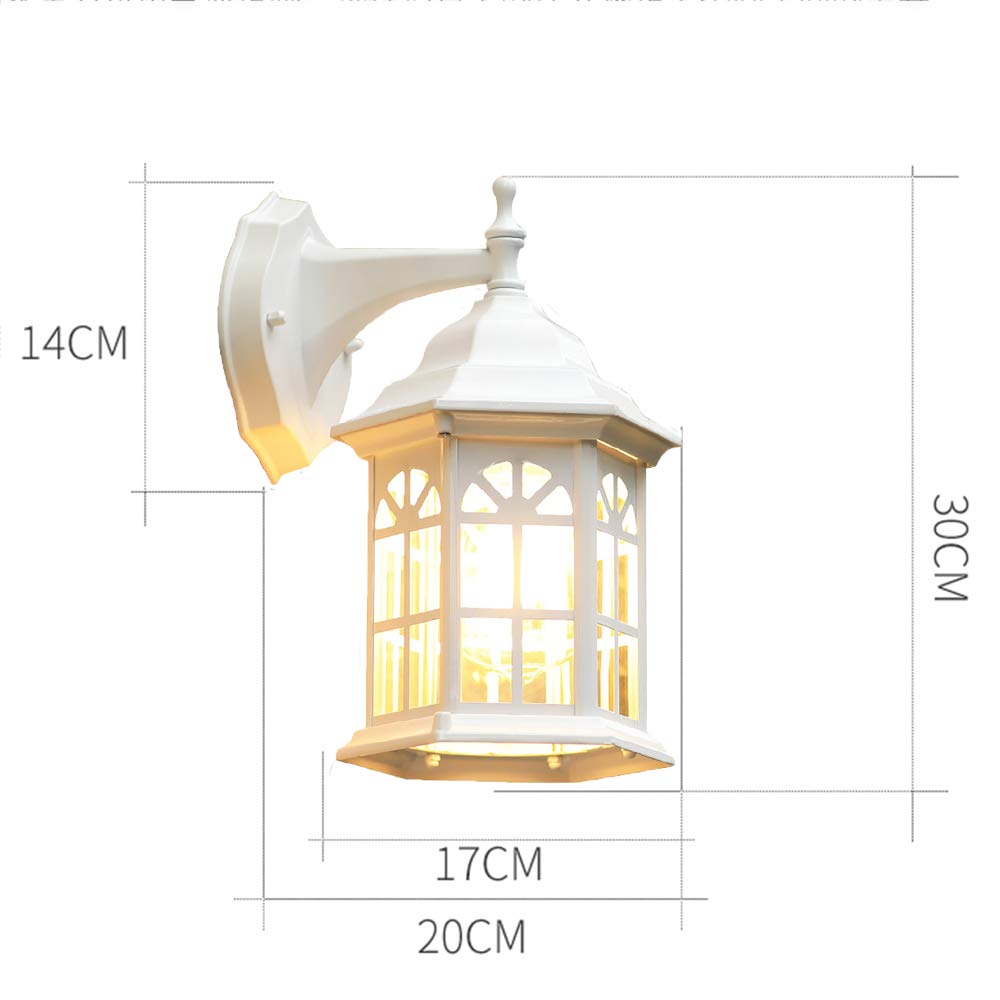 lampa wisząca, Kinkiet zewnętrzny w stylu vintage, obudowa aluminiowa ze szkłem, odporny na wilgoć, do stosowania zewnątrz, drzwiach wejściowych, podwórku, garażu, patio, balkonie