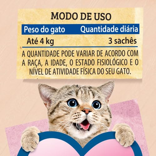 Pack de Ração Úmida Gatos Kelcat Frango, Brócolis e Linhaça - 20 unidades 85g