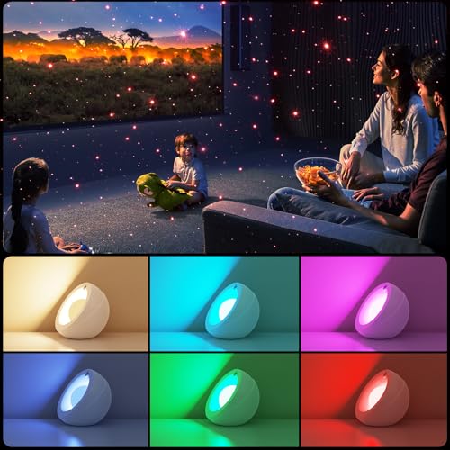 Image of Calming Sensory Lights, Red Light Therapy for Sleep Aid, Red Star Night Light, Sensory Lamps for Autism - 7 Color Lighting for Sensory Room, for Children and Adults