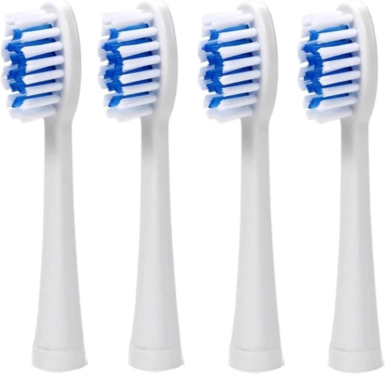 Compatible for Seago Electric Toothbrush, Replacement Brush Heads, 4 Pack(4 Pcs Transparent)