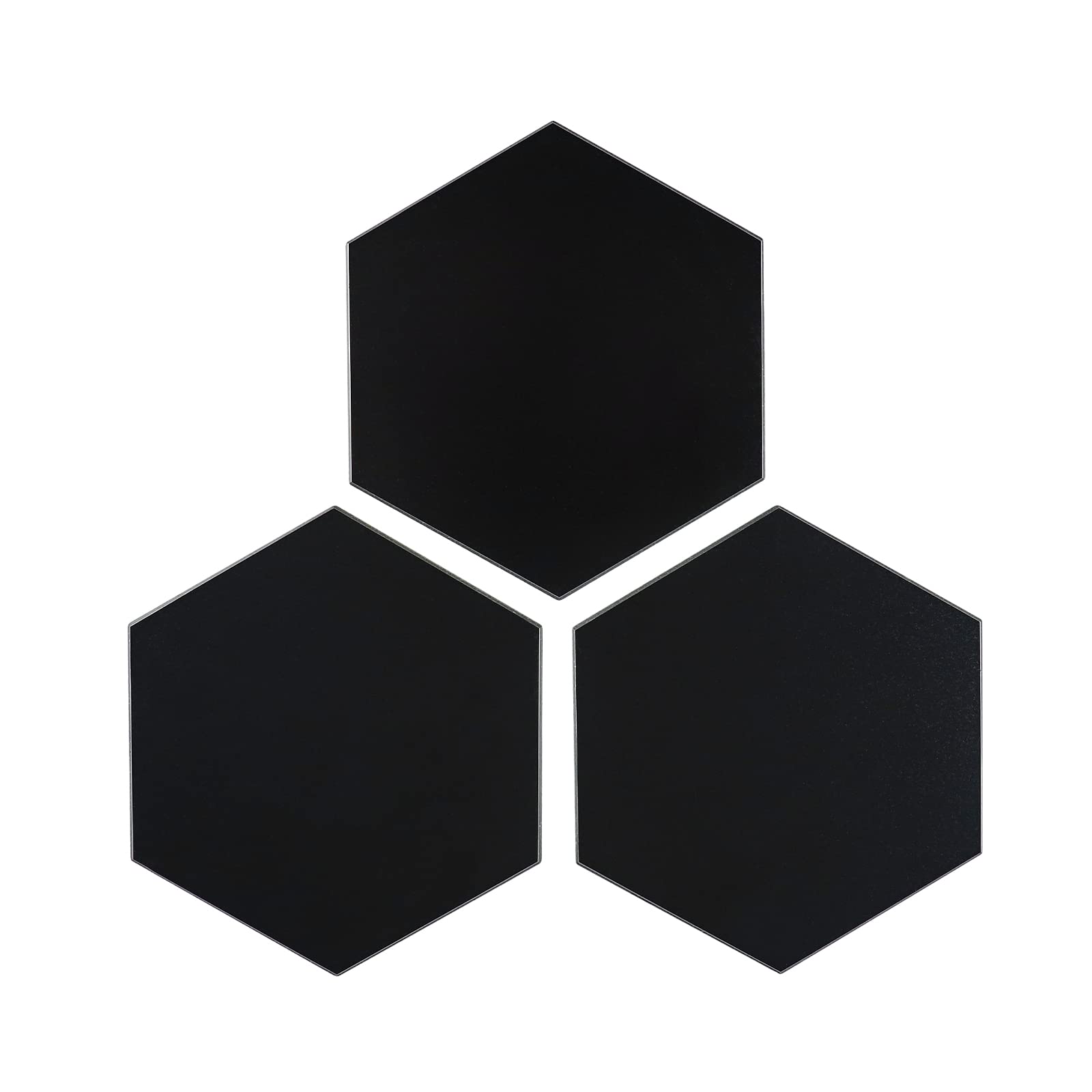 Revêtement hexagonal en aluminium noir pour dosseret de cuisine autocollant en nid d'abeille