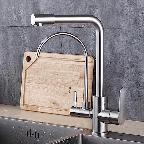 Robinet 3 voies eau purifiée inox idéal pour cuisiner sainement en famille