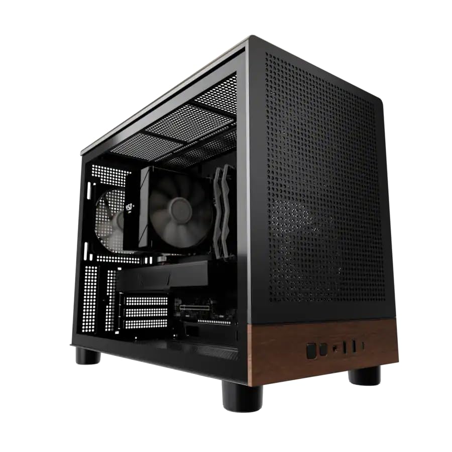 Andromeda Insights - AI Workstation Gaming PC | AMD Radeon Pro R9700 32GB | Ryzen 5 9600X (5.4 GHz Turbo) | 32GB DDR5 | 1TB Gen4 SSD | W11 | Wi-Fi | Bluetooth - Black