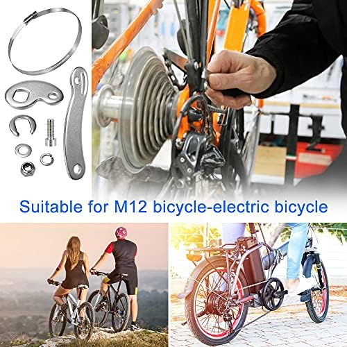 SNAGAROG 7 Pcs Torque Arm Set, Electric Bicycle Torque Arm Universal Torque Arm Ebike Torque Arm Bicycle Dropout Amplifier Cycling Accessory for Front Rear E-bike Motor Arm