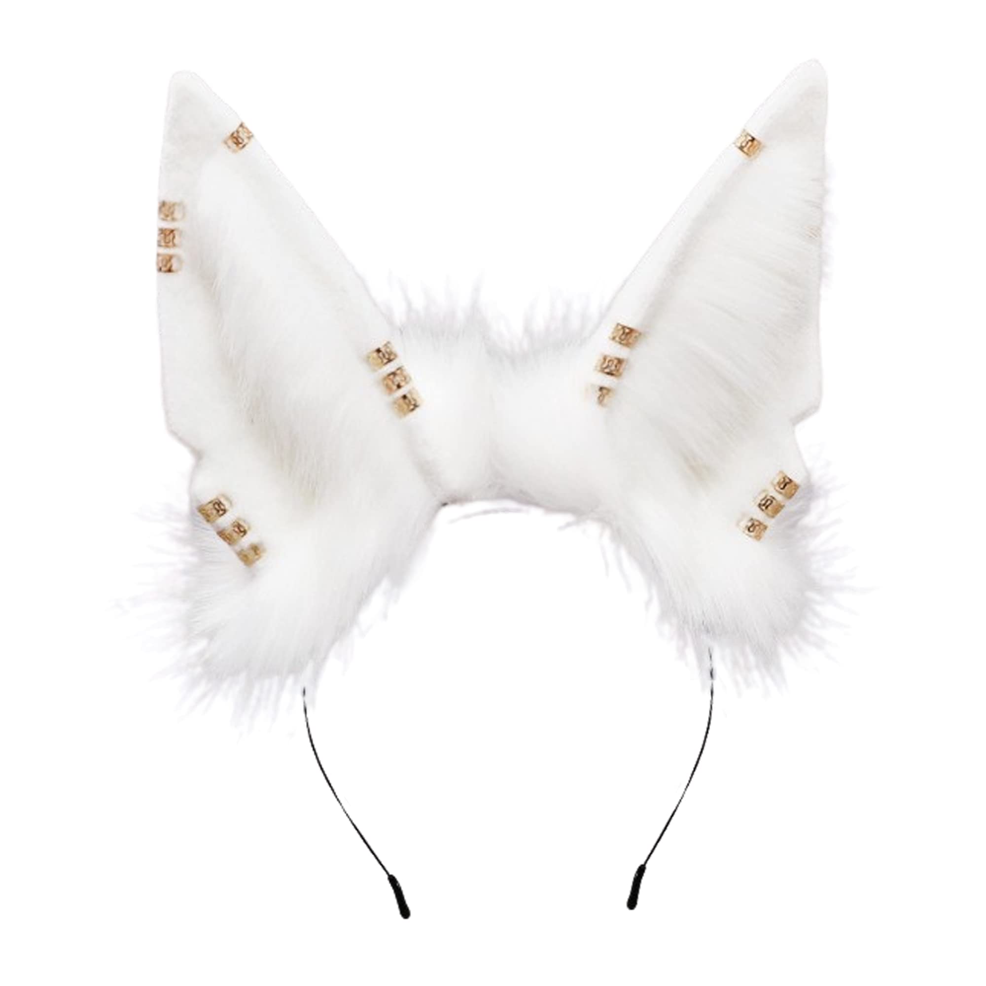 BNLIDESHandmade Fur Rabbit Ears Headwear Women Men Cosplay Costume Party Cute Head Accessories for Halloween