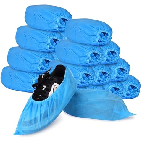Sunshine post Shoe Covers Disposable 200Pack(100Pairs) Thicker Fabric Shoe Booties Cover Non Slip for Home Floors Carpet Cover