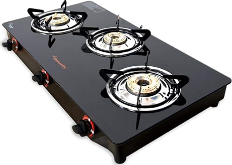 butterfly rapid 3 burner glass manual gas stove price