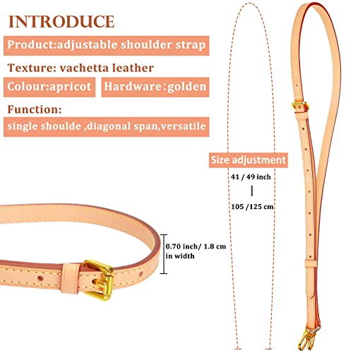 Frienda Vachetta Leather Replacement Strap Adjustable Crossbody Strap Leather Shoulder Strap For Small Bags, Gift Box Packaging (0.59 Inch Wide) #TOP1