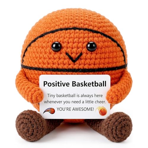 Vkeyinf Positive Crochet Basketball Gift, Knitted Emotional