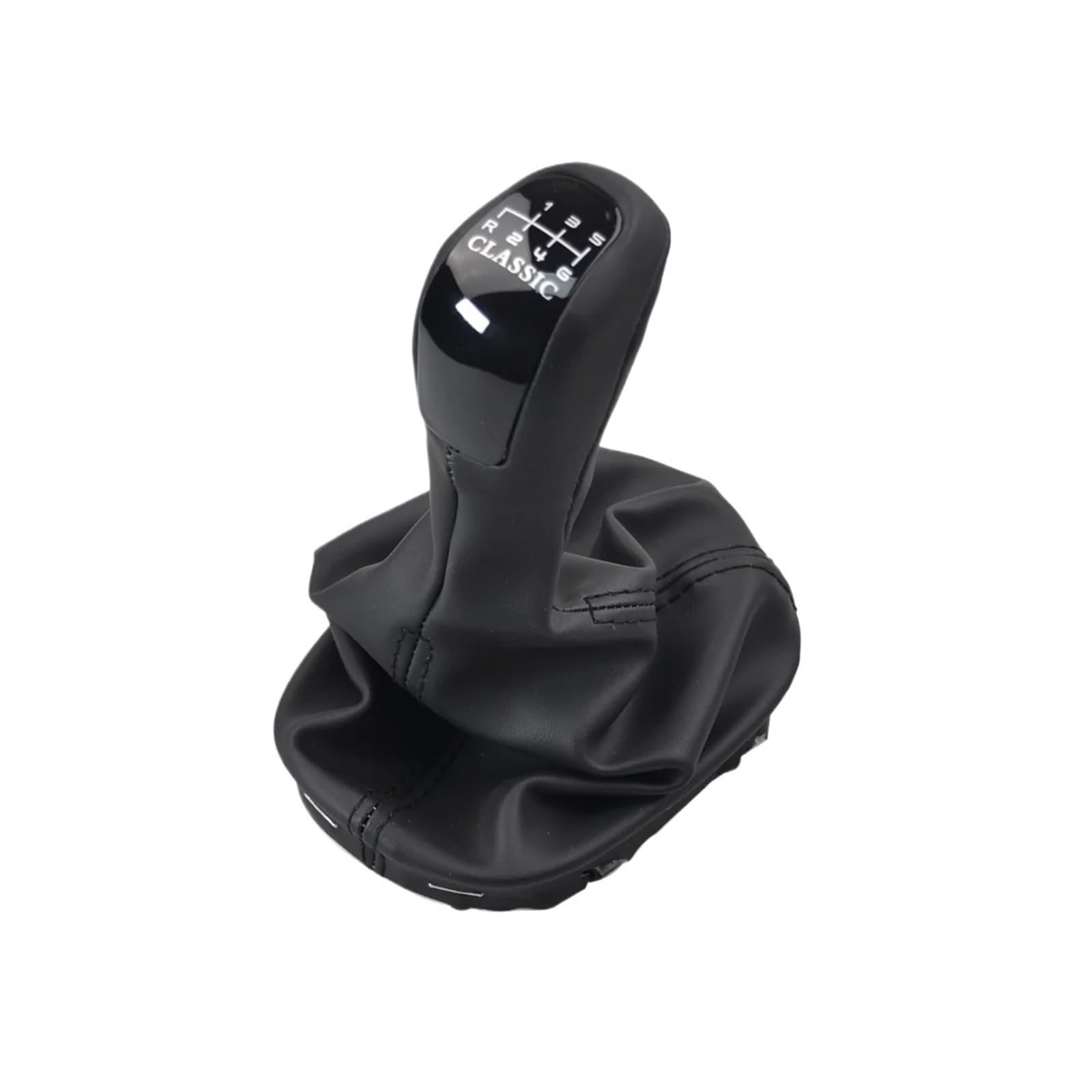 Srvsqtptvk Classic Car Shift Knob For Benz For C-Class W203 S203 2000-2007 10Mm 6 Speed Case Collar Manual Gear Shift Knob Pu Gaiter Boot(Classic)