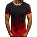 Produktbild Xmiral Tops Sweatshirt Herren Slim Fit Short Sleeve/Langarm-Muskel-beiläufige Hemden(XL,Kurze Ärmel-Rot)