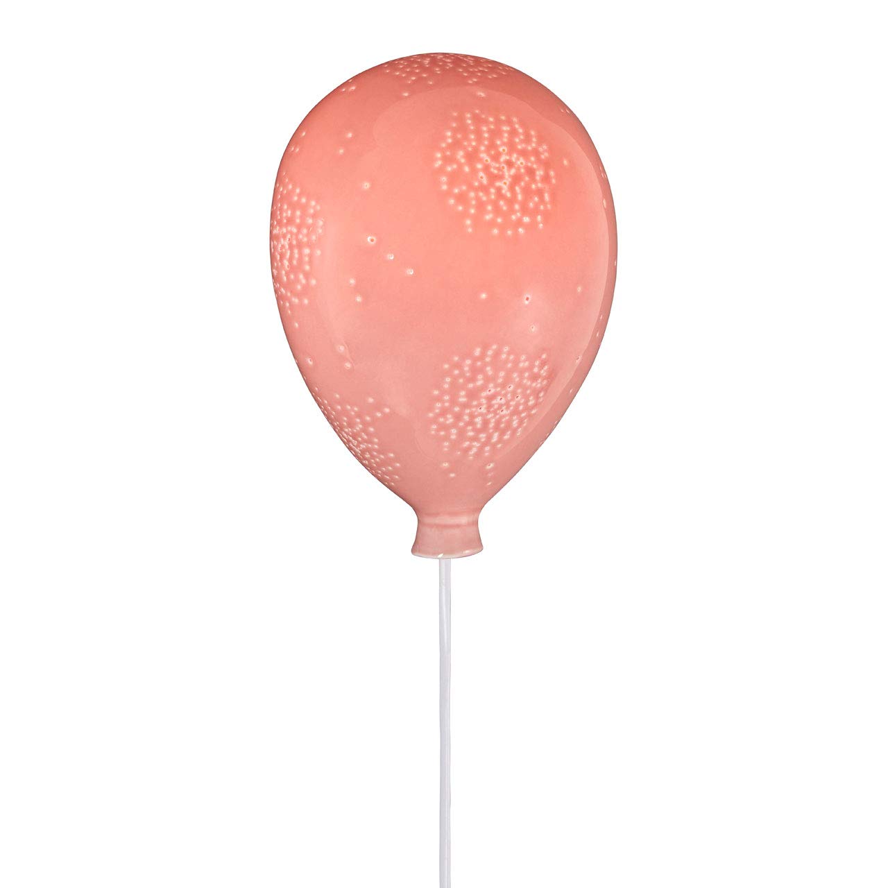 Premier Housewares Kids Balloon Night Light - Pink - Glossy Finish