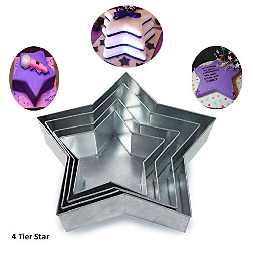 Star Cake Pan. 4 TIER STAR MULTILAYER BIRTHDAY WEDDING ANNIVERSARY CAKE