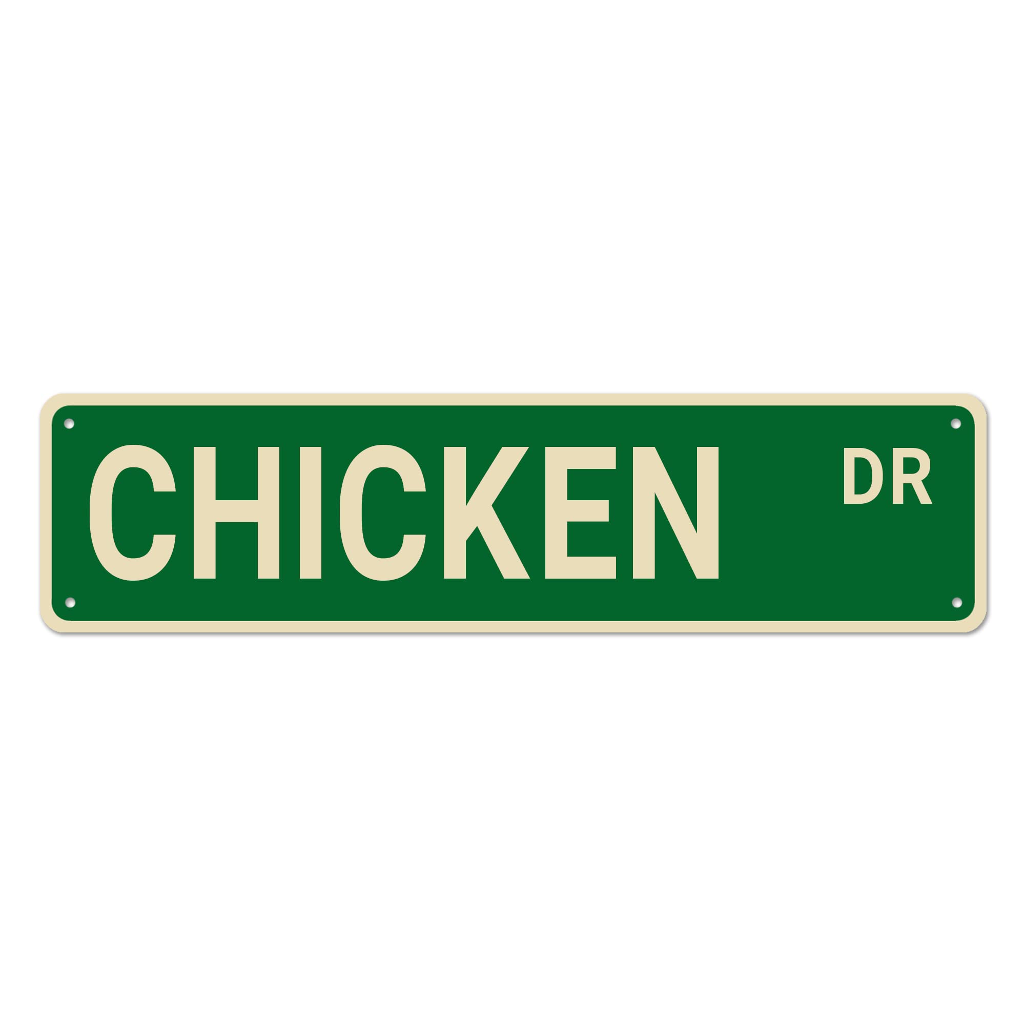 Segnali stradali di pollo, decorazione per fattoria con pollo, regalo di pollo, decorazione da parete per casa/vialetto/grotta uomo/bar, cartelli in metallo di qualità 40,6 x 10,2 cm