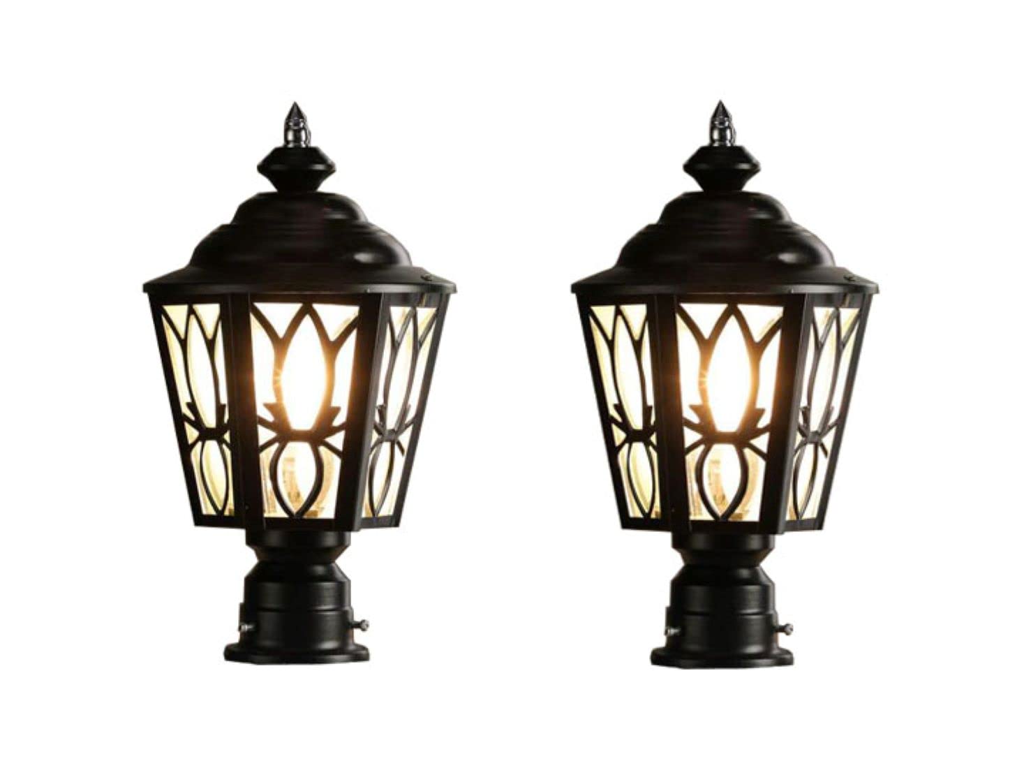 DENICRAAS Metal Gate Light for Home Gate Waterproof | Gate Lamps for Main Gate | Outdoor Garden Light Pillar Gate Lights (Pack of 2)-image-18
