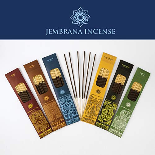 Jembrana Incense Sticks - Mix 6 Scents (144 Sticks Total), 24 Sticks Each Of Lotus (Padma), Sandalwood, Gardenia, Maha Triloka, Raja Harum & Dewi Sai (Amber), Incense Gift Sets #TOP1