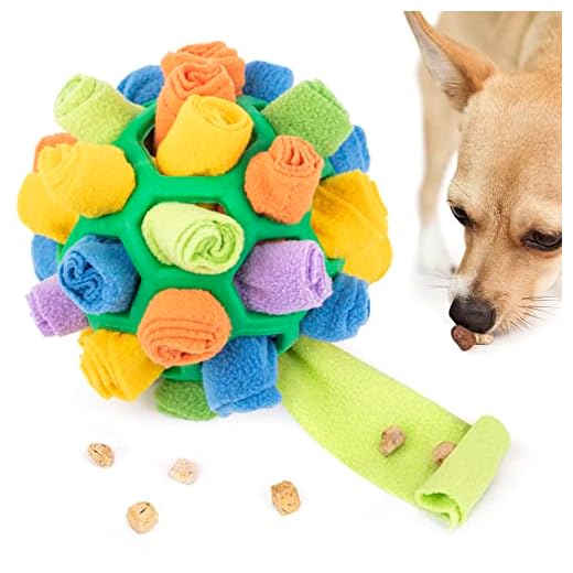 Oslueidy Hond snuffelbal, interactieve hond snuffelmat huisdier voedsel speelgoed verrijking puppy geur trainingsspel hond puzzel speelgoed langzaam voeden pad voor honden (groen)