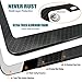 Aootf License Plate Frame Carbon Fiber- Black Aluminum Car Tag Holder Cover Printed Carbon Pattern with Screws Caps, Front & Rear 2 Pack
