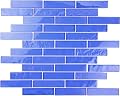 Abolos Landscape 12" x 12" Pool Rated Mediterranean Blue Glass Mosaic Backsplash Wall Tile (12 SqFt/Case)