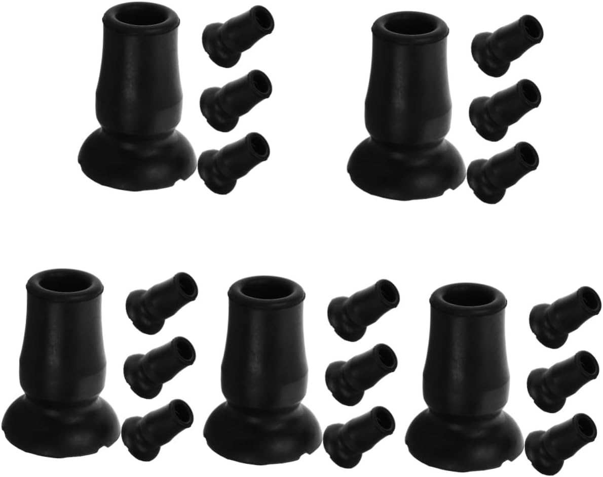 20pcs -Skid Tips for Trekking Poles and Walking Sticks Crutch Foot Covers Wear-Resistant Cane Accessories for Outdoor Hiking and Support