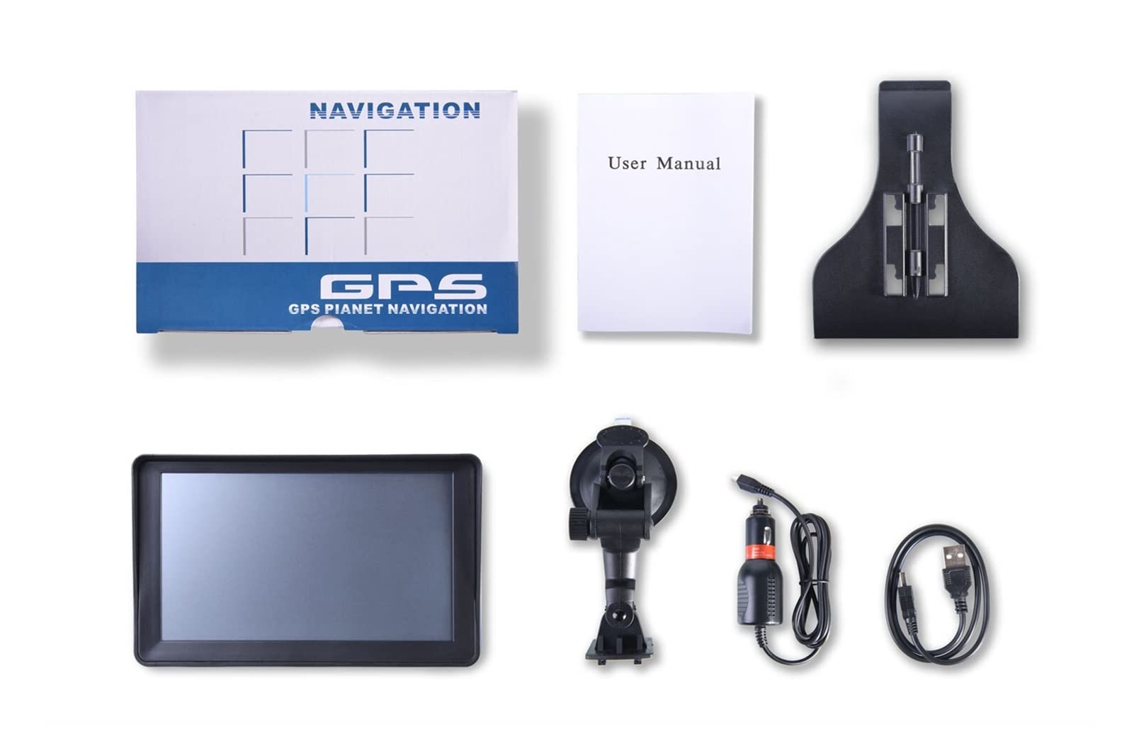 7" HD Coche GPS Navegación 8g RAM 256MB FM Avin Mapa de Europa Sat Nav Camión GPS Navegadores Automóviles para Coche CamióN Autocaravana (Size : 8G256MBSunshade)