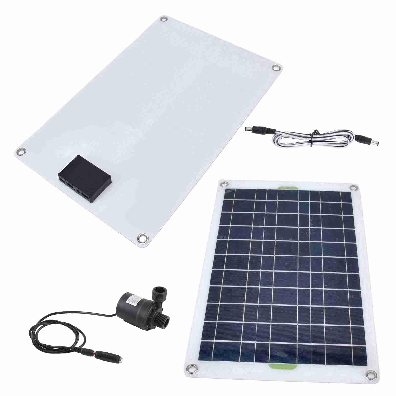 Słoneczna pompa wodna Tnfeeon solarna pompa wodna do stawu wodnego zestaw solarnej pompy wodnej panel 50 W 800 lh 12 V DC Niski poziom hałasu pompa do stawu solarnego w