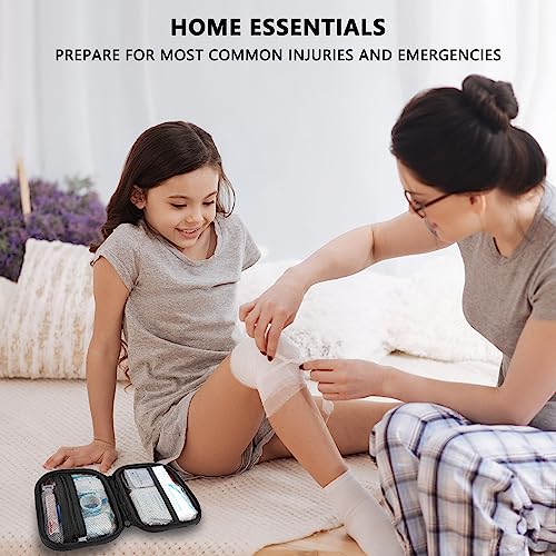 image for Atickyaid Mini First Aid Kit - 120 Piece Small Waterproof Hard Shell M