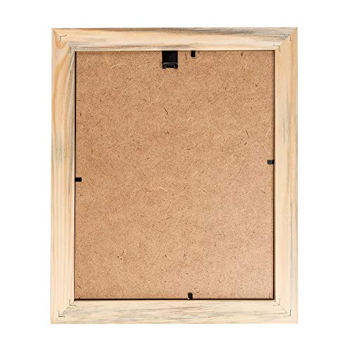 Image of Rustic Wooden Poster Picture Frame 20x24 - Natural Solid Eco Distressed Unstained Wood for Wall Mounting Barnwood Photo Frame