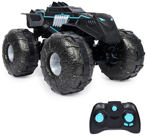 DC Batman All-Terrain Batmobile Remote Control Vehicle Water-Resistant Batman Toys for Boys Aged 4 and Up