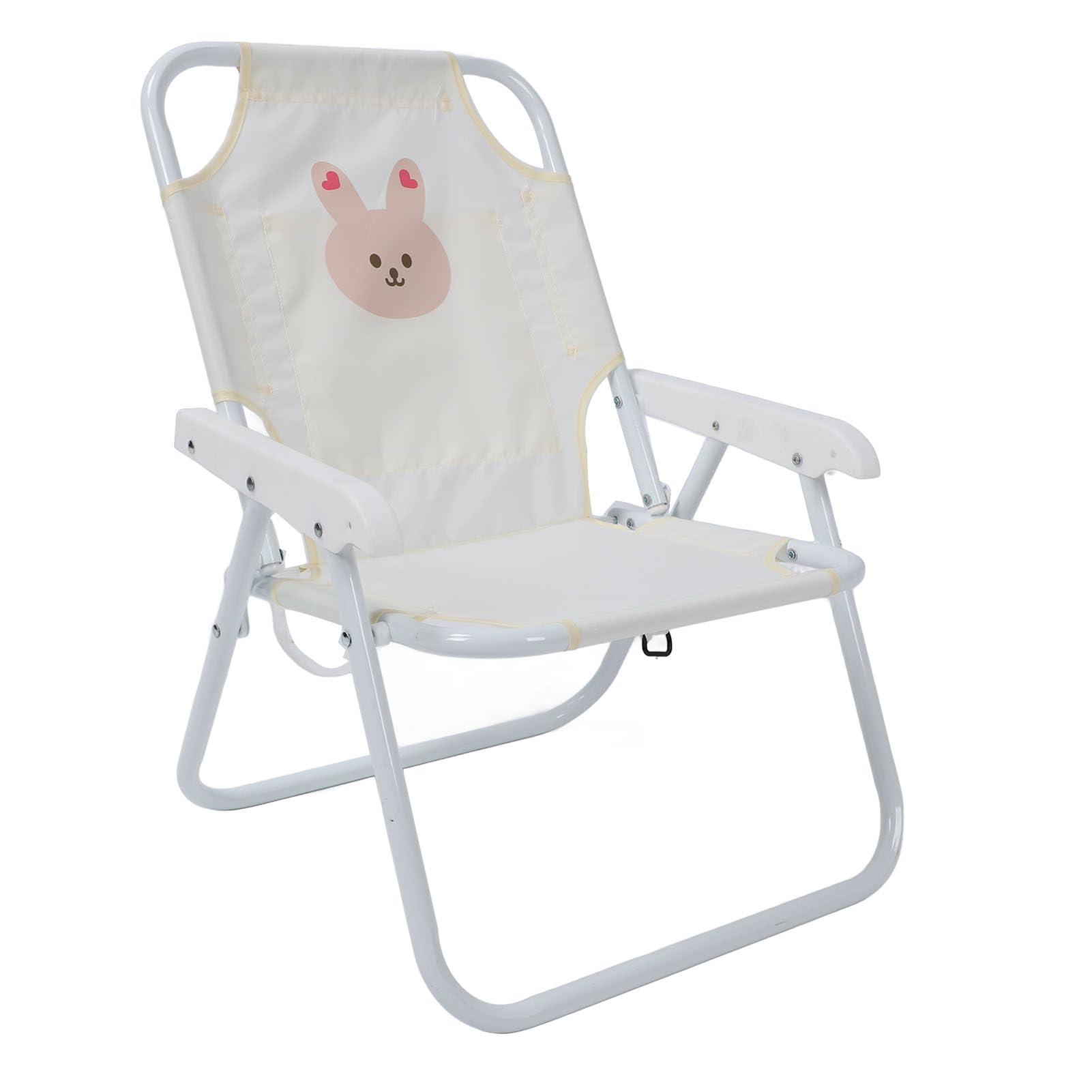 Silla de Playa para Niños, Sombrilla a Prueba de Sol con ángulo Ajustable, Diseño Plegable Portátil Liviano para Actividades Al Aire Libre, Viajes en la Piscina y la Playa (Conejito)