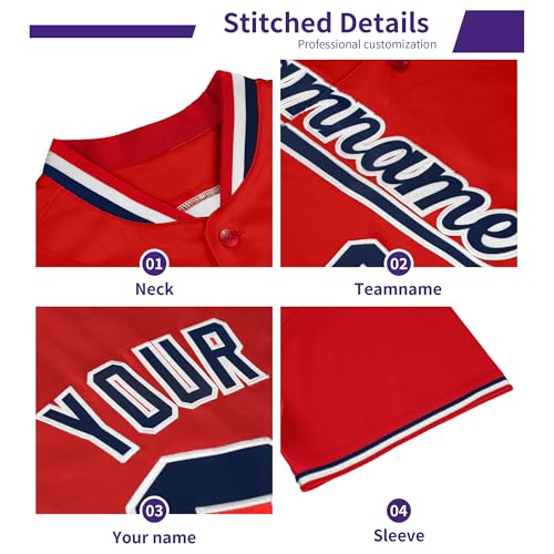 KXK Custom Baseball Jersey Personalized Adult Girls Boys Kids Printed Stitched Team Name Number Sport Short Sleeve Shirt miniatura 3