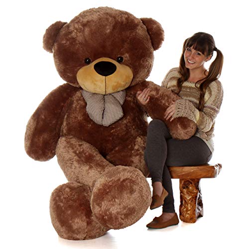 Image of 5 Feet Giant Teddy Bear | Dark Coffee Brown Soft Plush Stuffed Toy | Cuddly, Huggable & Luxurious | Valentine, Birthday, for Girls, Kids, Wife, Girlfriend (5 Feet, Chocolate)