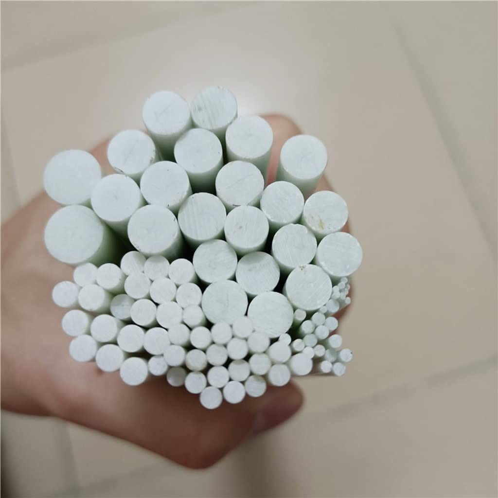 Barre Tonde In Plastica In Fibra Di Vetro Lunghezza Asta 500 Mm, Barre In Fibra Di Vetro Barre Tonde In Plastica Barre Tonde In Plastica, For Modellismo Strutturale E Architettonico Fai Da Te Bianco (