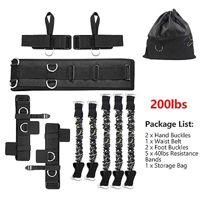 Boxing Resistance Bands Set for Speed and Agility, Workout Band Ankle Exercise Bands Legs Ankle Straps for Resistance Training Enhance Explosive Power