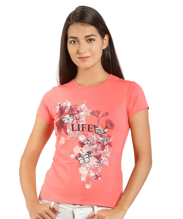 Image of Lyra Women's Cotton Regular Fit T-Shirt