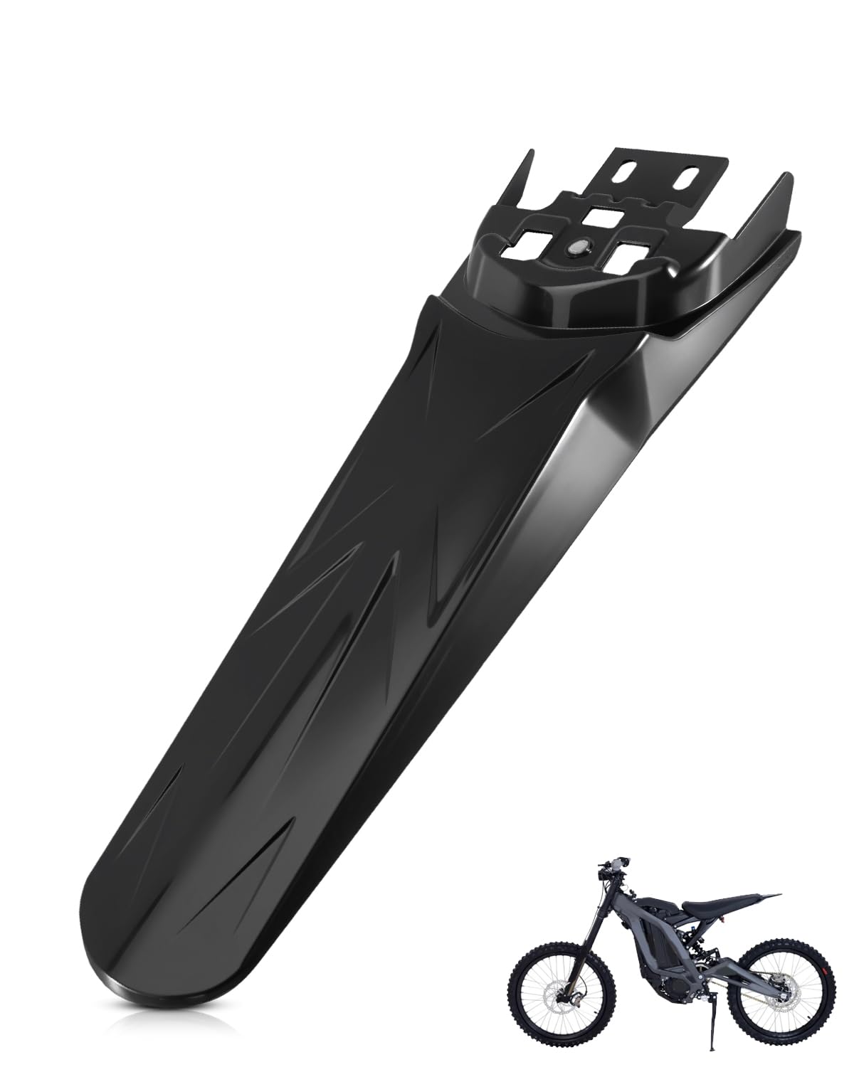 15.5×5.9” Extended Longer Rear Fender Fit for Sur-Ron Light Bee X and S Segway X160 X260 Upgraded Extra Long Mudguards Protector, Dirt Pit Tail Fender