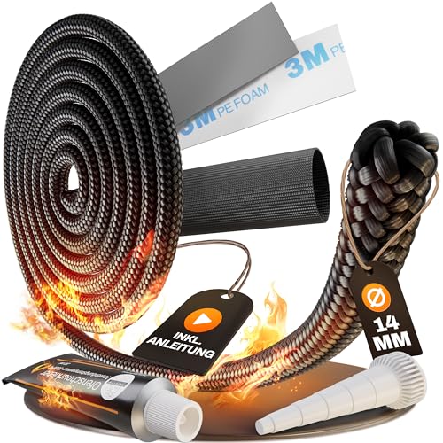 Ofen Dichtschnur 14mm - Komplettset mit Anleitung und Erklärvideo - Kamin...