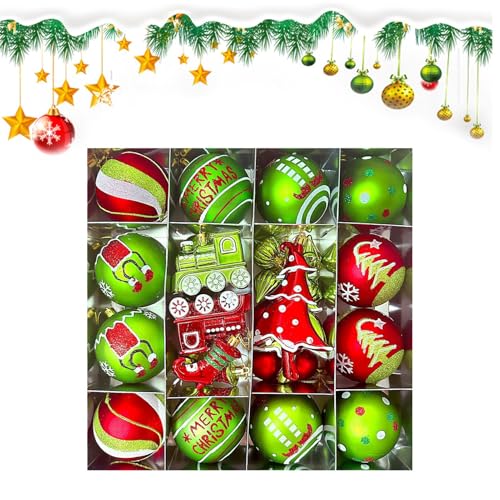 Boules de Noël en ensemble incassable de suspensions pour grands sapins - 2